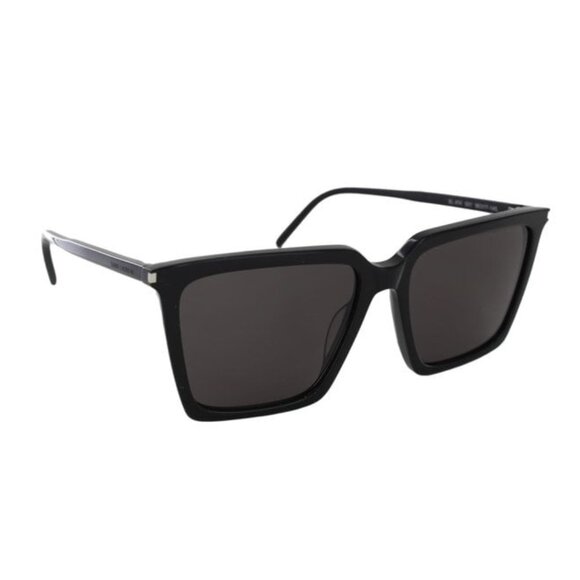 Saint Laurent SL 474 Corner Angle 56MM Square black Sunglasses - Picture 1 of 11